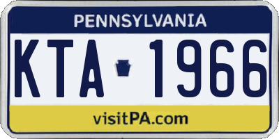 PA license plate KTA1966
