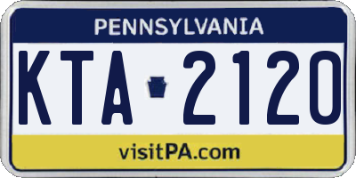 PA license plate KTA2120