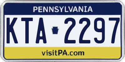 PA license plate KTA2297