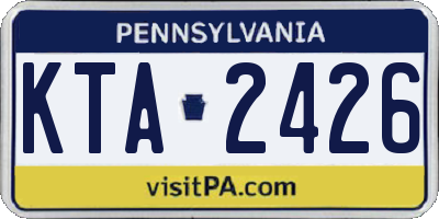 PA license plate KTA2426