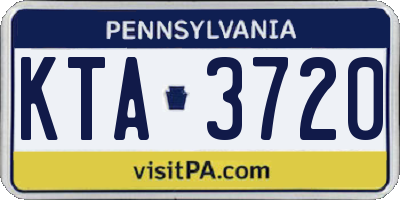 PA license plate KTA3720
