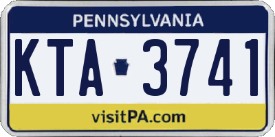 PA license plate KTA3741