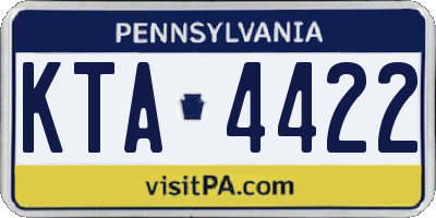 PA license plate KTA4422