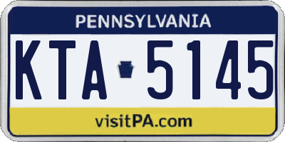 PA license plate KTA5145
