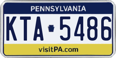 PA license plate KTA5486
