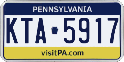 PA license plate KTA5917