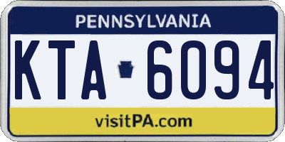 PA license plate KTA6094