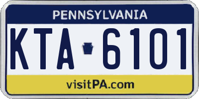 PA license plate KTA6101