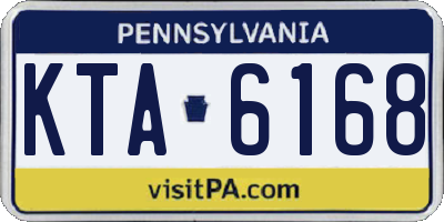 PA license plate KTA6168