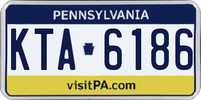 PA license plate KTA6186