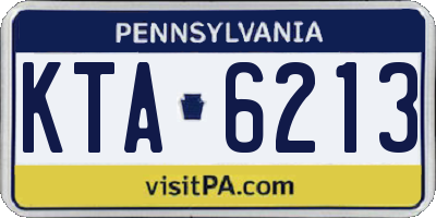 PA license plate KTA6213