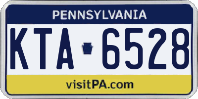 PA license plate KTA6528