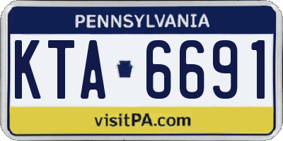 PA license plate KTA6691