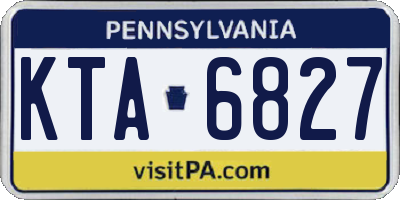 PA license plate KTA6827