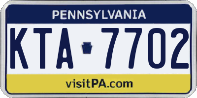 PA license plate KTA7702