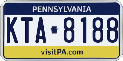 PA license plate KTA8188