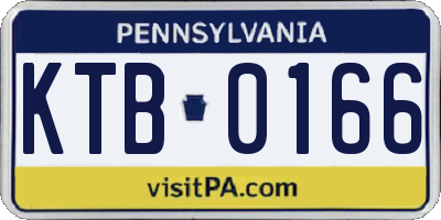 PA license plate KTB0166