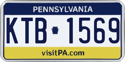 PA license plate KTB1569