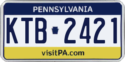 PA license plate KTB2421