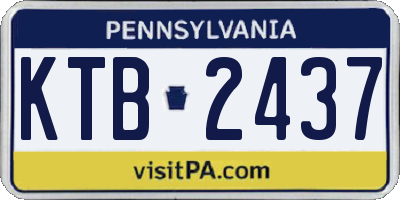 PA license plate KTB2437