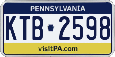 PA license plate KTB2598