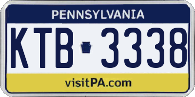 PA license plate KTB3338