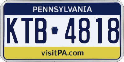 PA license plate KTB4818