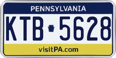 PA license plate KTB5628