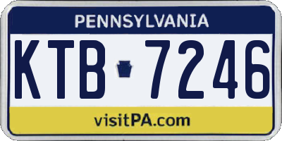 PA license plate KTB7246