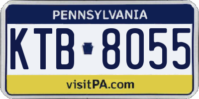 PA license plate KTB8055