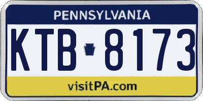 PA license plate KTB8173