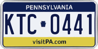 PA license plate KTC0441