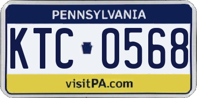 PA license plate KTC0568