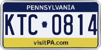 PA license plate KTC0814