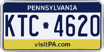 PA license plate KTC4620