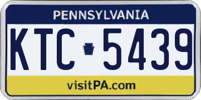 PA license plate KTC5439