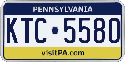 PA license plate KTC5580