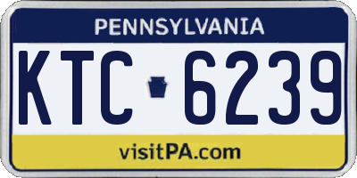 PA license plate KTC6239