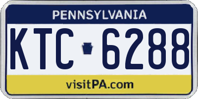 PA license plate KTC6288