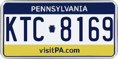 PA license plate KTC8169