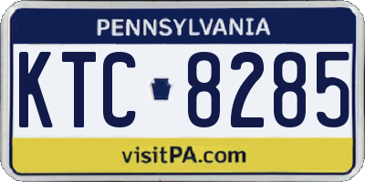 PA license plate KTC8285