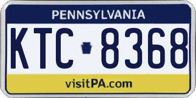 PA license plate KTC8368