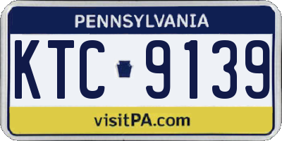 PA license plate KTC9139