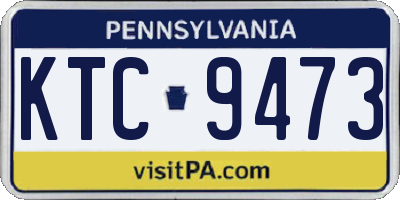 PA license plate KTC9473