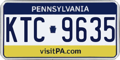 PA license plate KTC9635