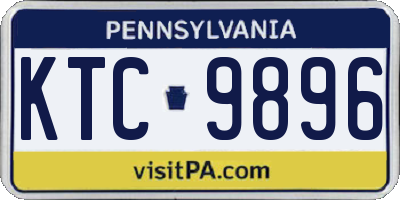 PA license plate KTC9896