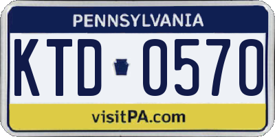 PA license plate KTD0570