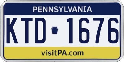 PA license plate KTD1676