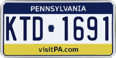 PA license plate KTD1691