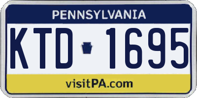 PA license plate KTD1695